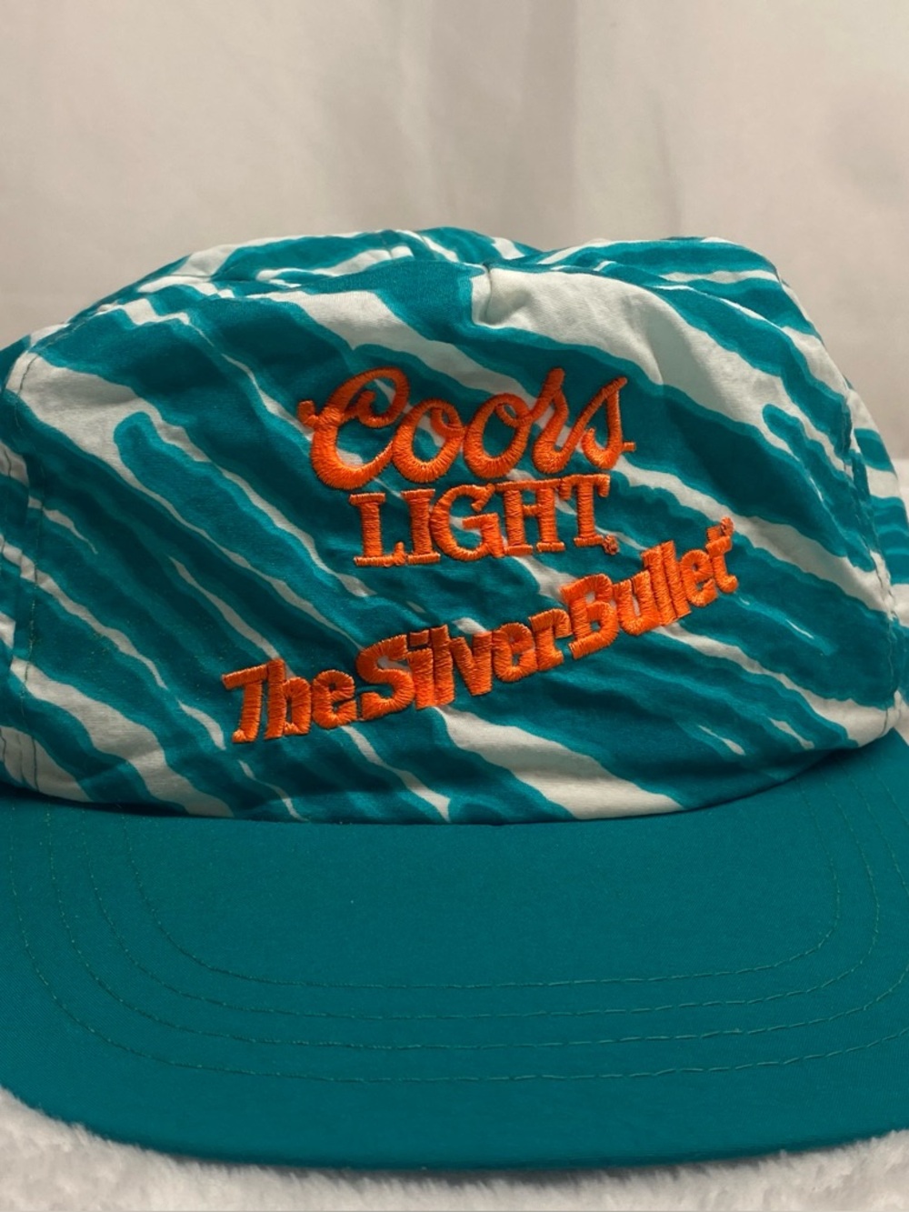 Vintage Colors Light Silver Bullet Zebra Style Hat